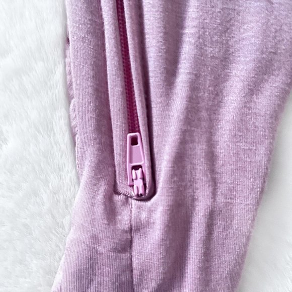 NEW! Infant Girls Dusty Mauve Bamboo Sleepers/Rompers | 2 Way Zipper - Picture 3 of 5